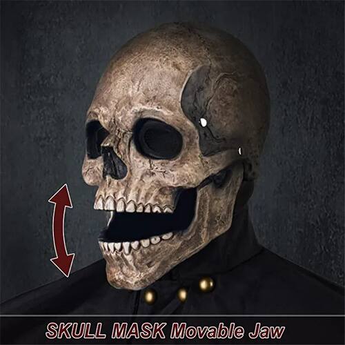 Full Head Skull Mask Carnival Adults Realistc Anonymous Hall