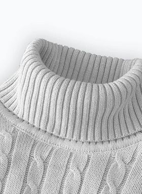 New Men's Turtleneck Sweater Solid Color High Neck Pullover