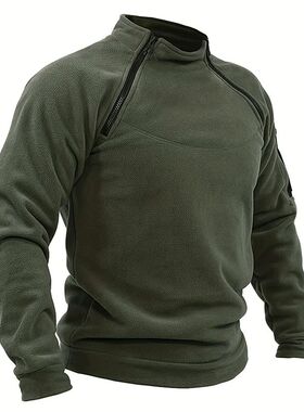 Mens Tactical Pullover Casual Military Sweatshirt Fleece Jac