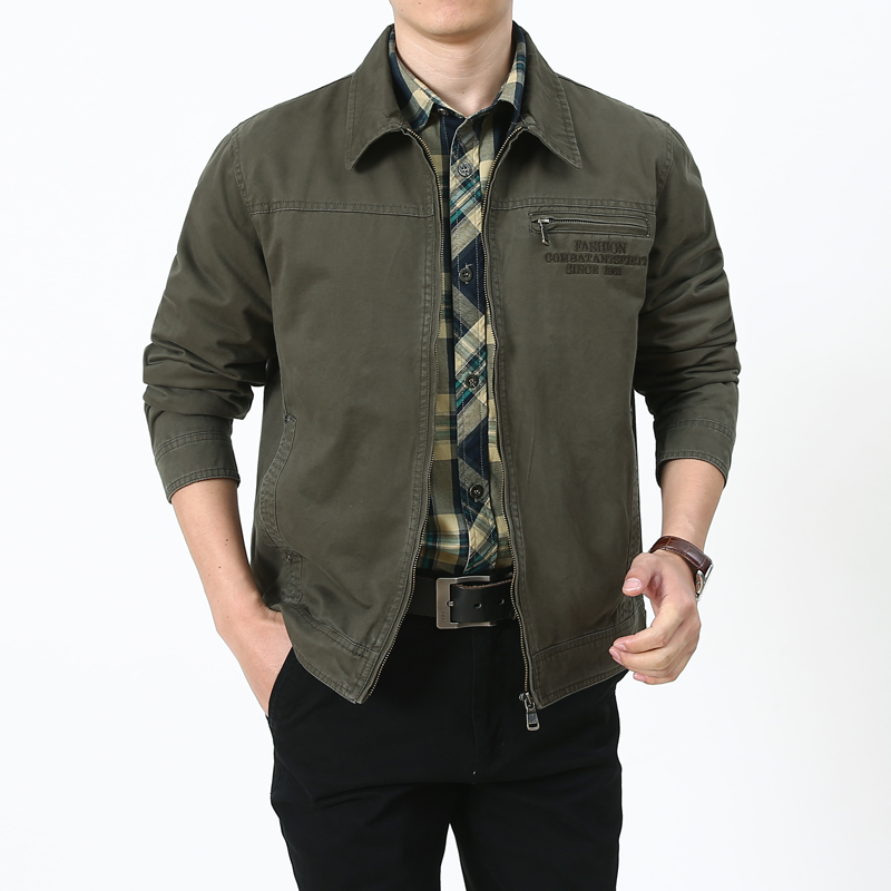 中年男士纯棉夹克上衣外套