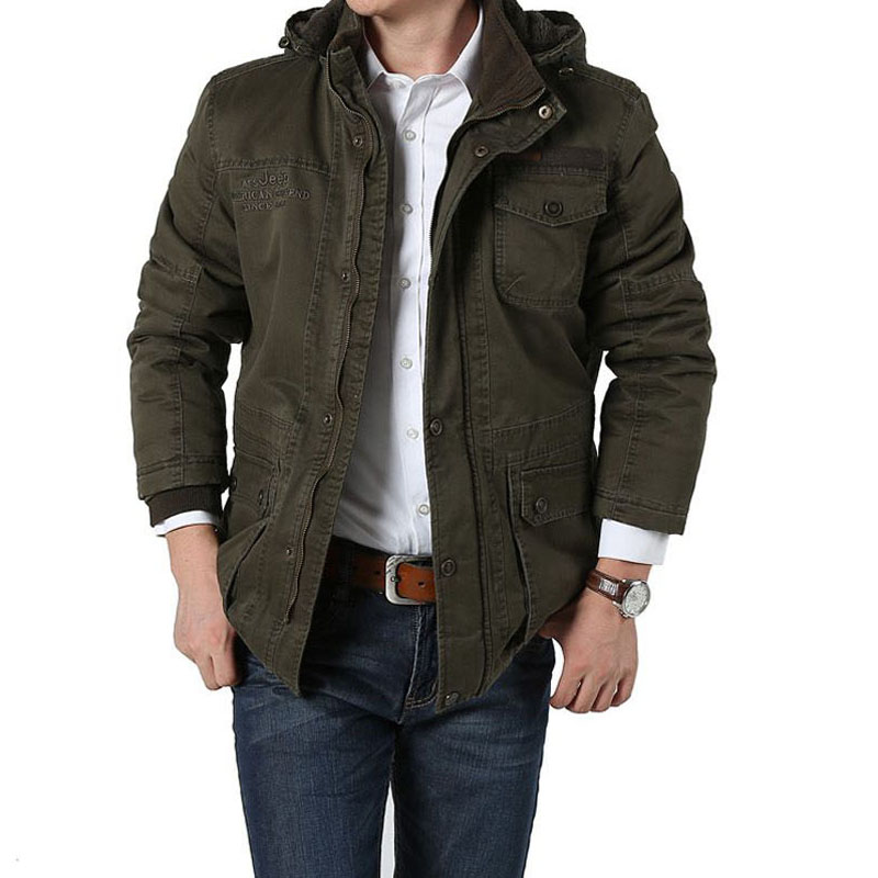 见展车冬季男装中长款大码棉衣