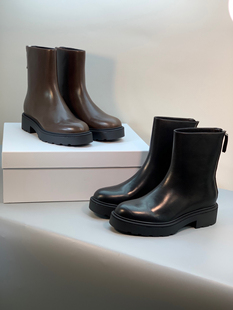 真皮马丁靴女英伦风厚底短筒机车靴子高帮靴 2025新款 Blair Eadie