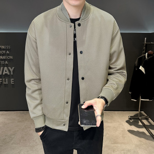 2025秋冬假两件领单排扣夹克外套 XZ403-1-JK8508-P98，男装夹克，电商C301