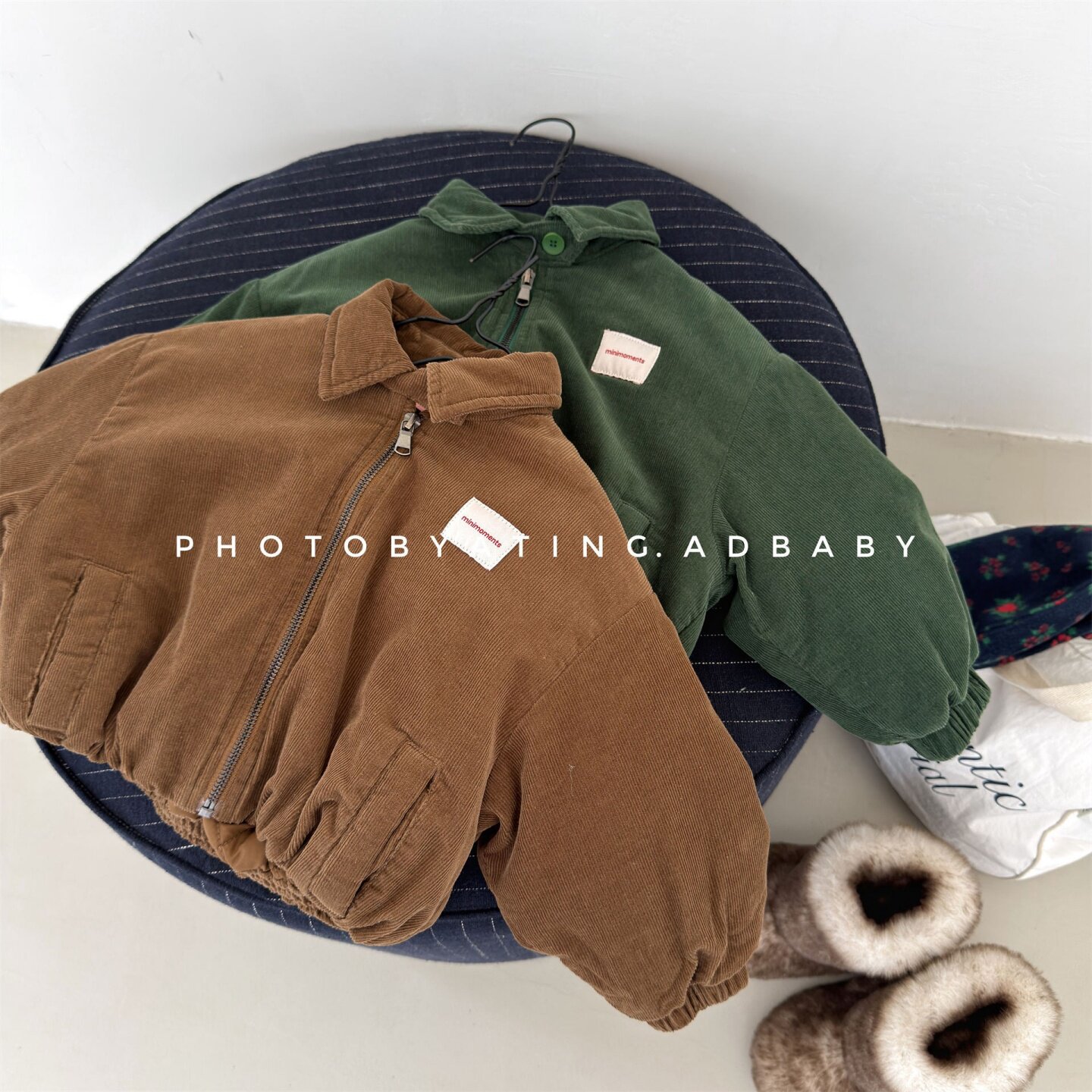 中小童时尚保暖灯芯绒棉服外套