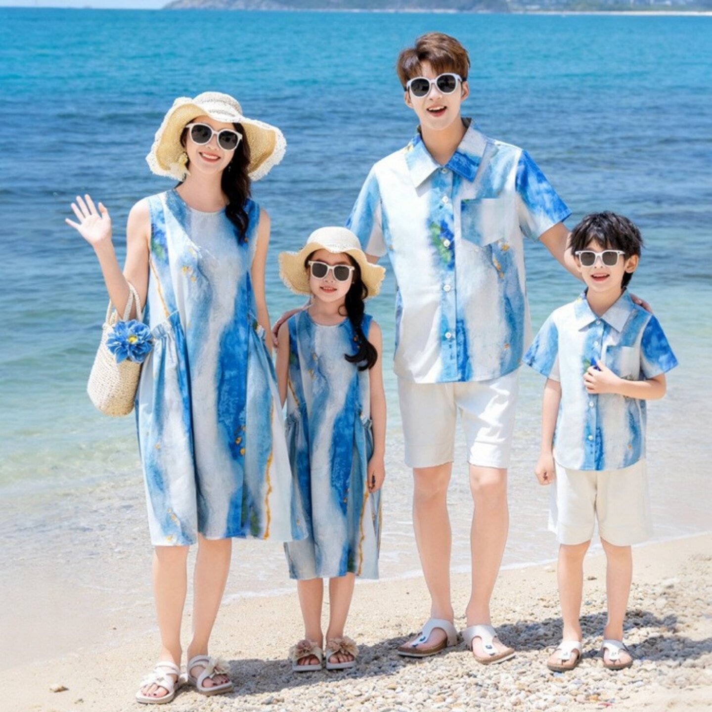 夏季新款海洋星光亲子装