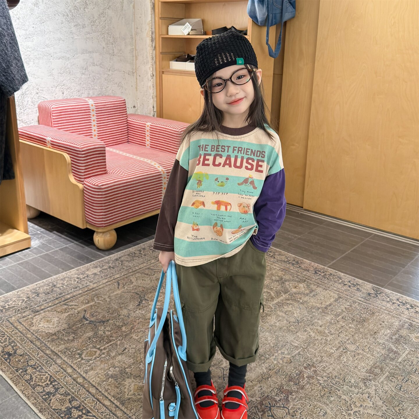 儿童洋气可爱长袖T恤2026春季新款童装中小童男童女童时尚t卫衣潮