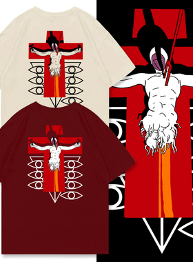 EVA新世纪福音战士T恤 莉莉丝使徒 动漫圆领落肩大码纯棉休闲短袖