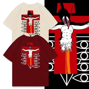 EVA新世纪福音战士T恤 莉莉丝使徒 动漫圆领落肩大码纯棉休闲短袖