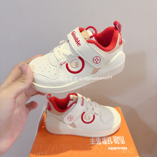 基诺浦机能鞋秋冬薄绒皮面轻便运动鞋休闲鞋女童鞋140-175码清仓