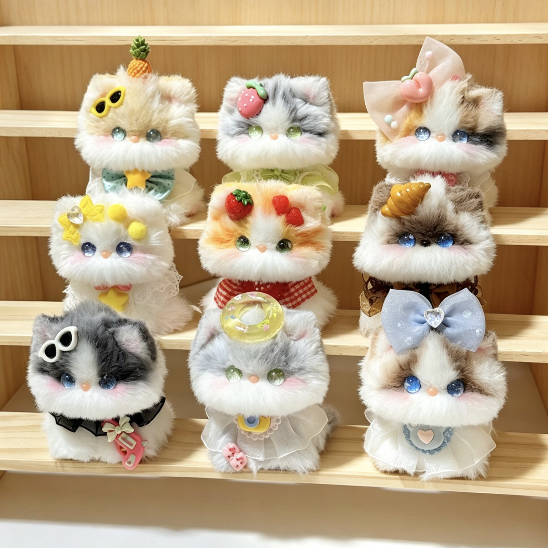 给孩子的礼物手工仿真猫咪玩偶布偶猫狸花可爱公仔毛绒玩具送女孩