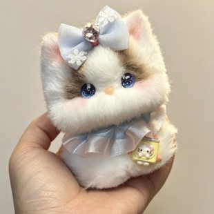 送宝贝的礼物原创可爱猫咪毛绒挂饰礼品包包挂件玩偶暹罗猫金渐层