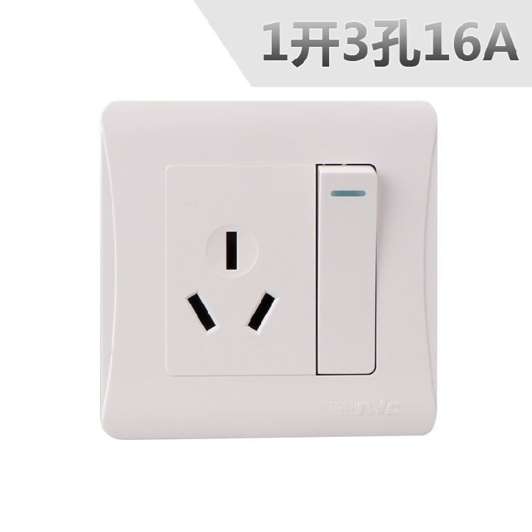 À×Ê¿µç¹¤¿ª¹ØÃæ°å 86ÐͰµ×° Ò»¿ªË«¿Ø´ø´ó¿ÚÈý¿×16A¿Õµ÷רÓòå×ù