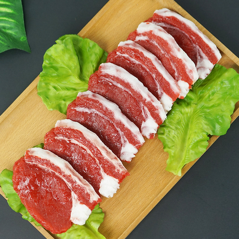 仿真猪肉片假生猪肉块道具模型装饰五花肉食物肉菡菡仿真水果猪排