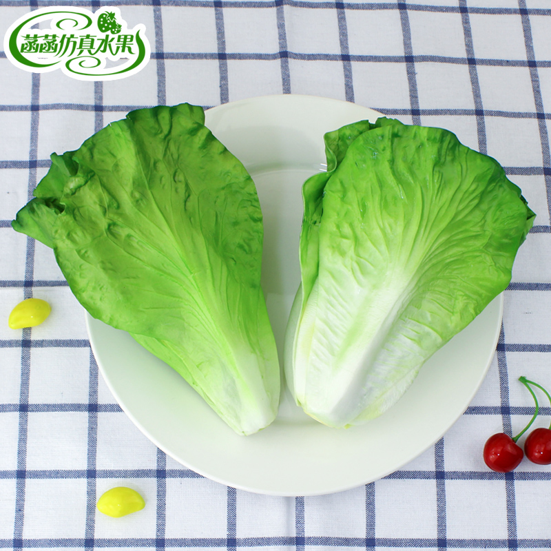 仿真生菜PU仿真大生菜模型假蔬菜橱柜摄影道具儿童早教绿叶菜玩具