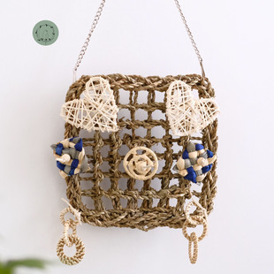 牡丹玄凤鹦鹉天然草编鹦鹉攀爬网攀爬架鹦鹉啃咬磨牙玩具趣味玩具