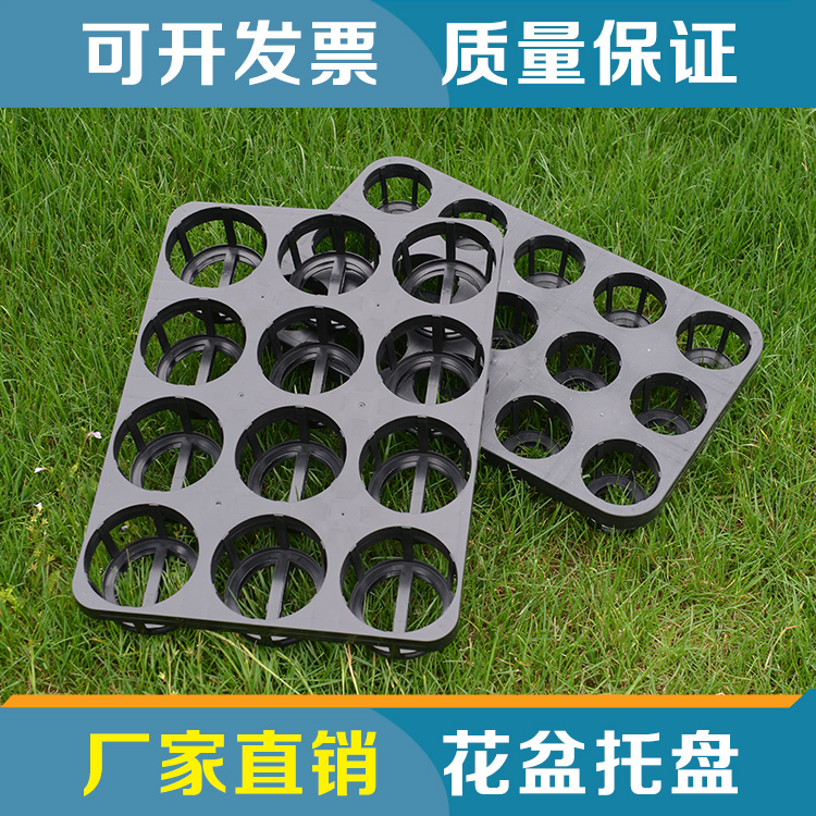 圆形双色配套蝴蝶兰花盆15孔托盘