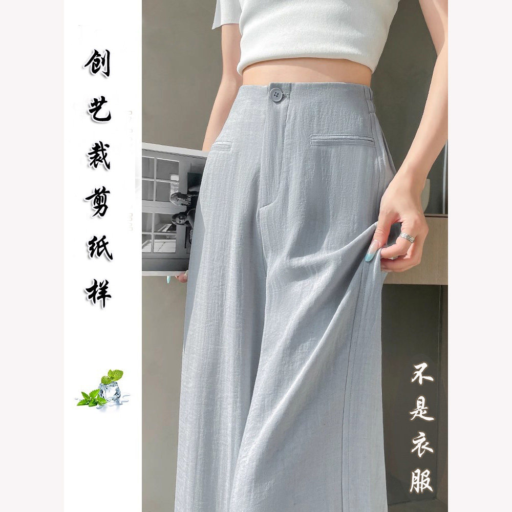 创艺女裤夏季牛皮纸垂感图纸样