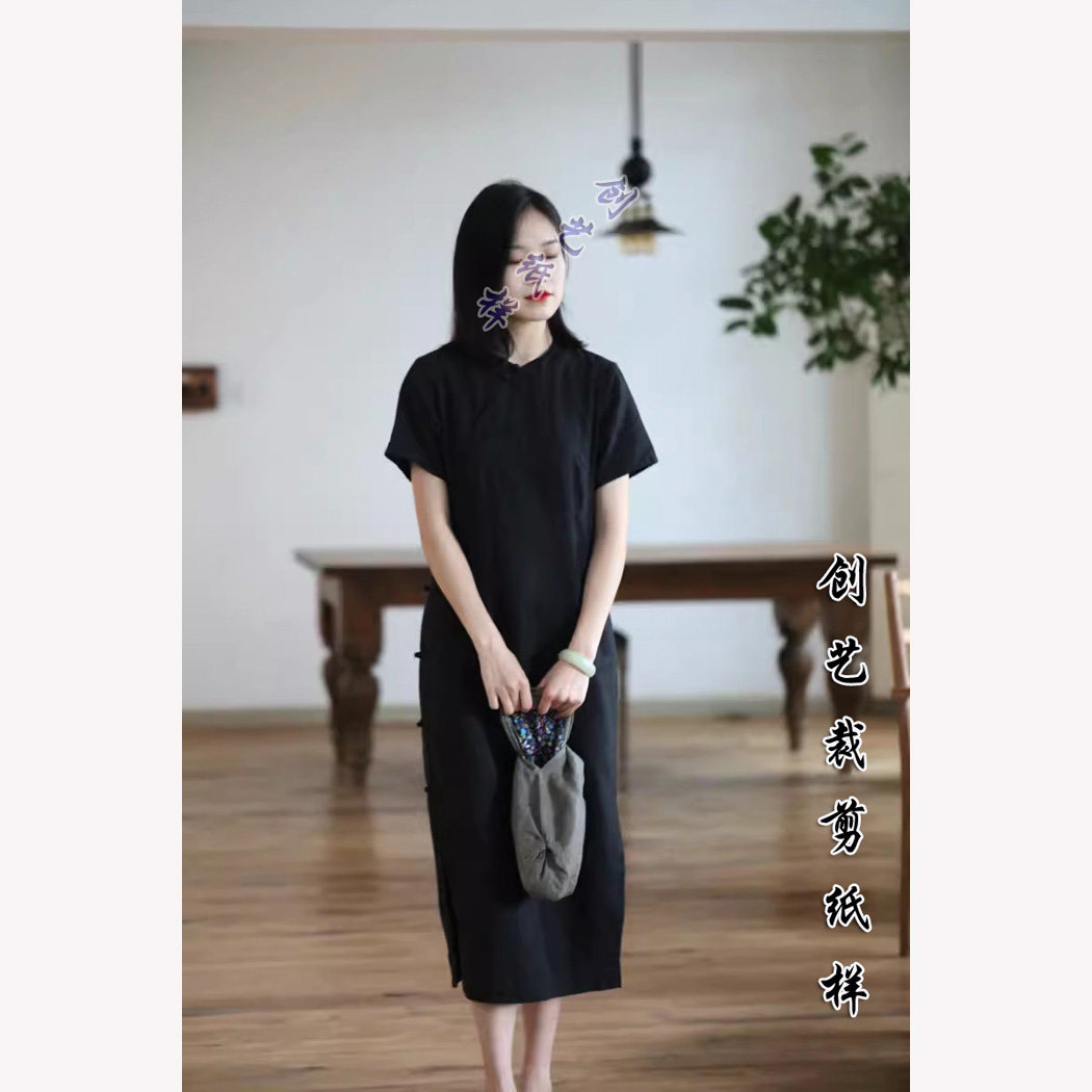 创艺纸样旗袍牛皮纸国风长款新品