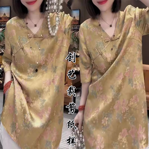 创艺国风小衫牛皮纸盘扣印花图纸
