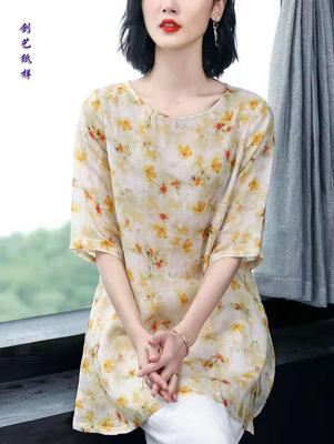 裁缝衣服c246新款苎麻宽松衬衫