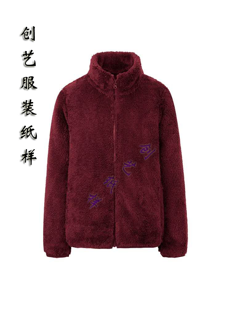 衣服裁剪b124摇粒绒外套秋冬季