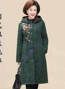 做衣服裁剪图B143中老年女装冬装棉衣中长款棉袄加绒纸样女装样板