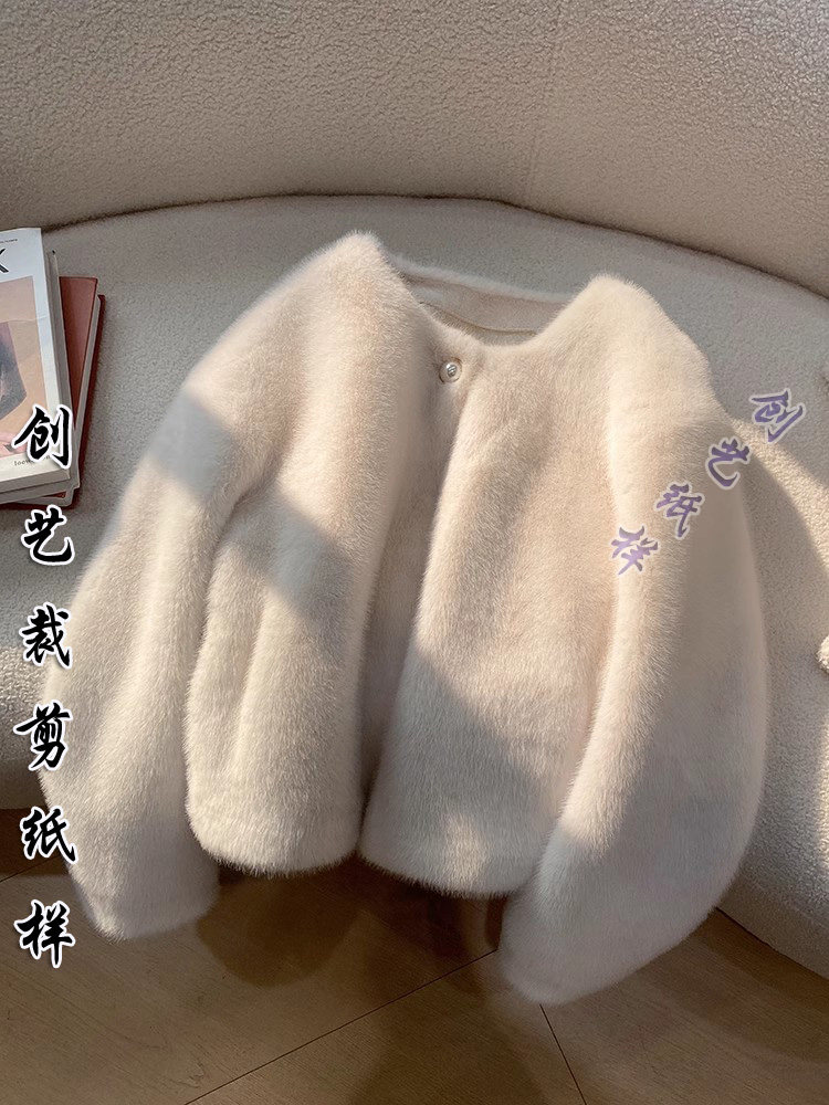 创艺纸样上衣牛皮纸貂皮毛毛秋冬