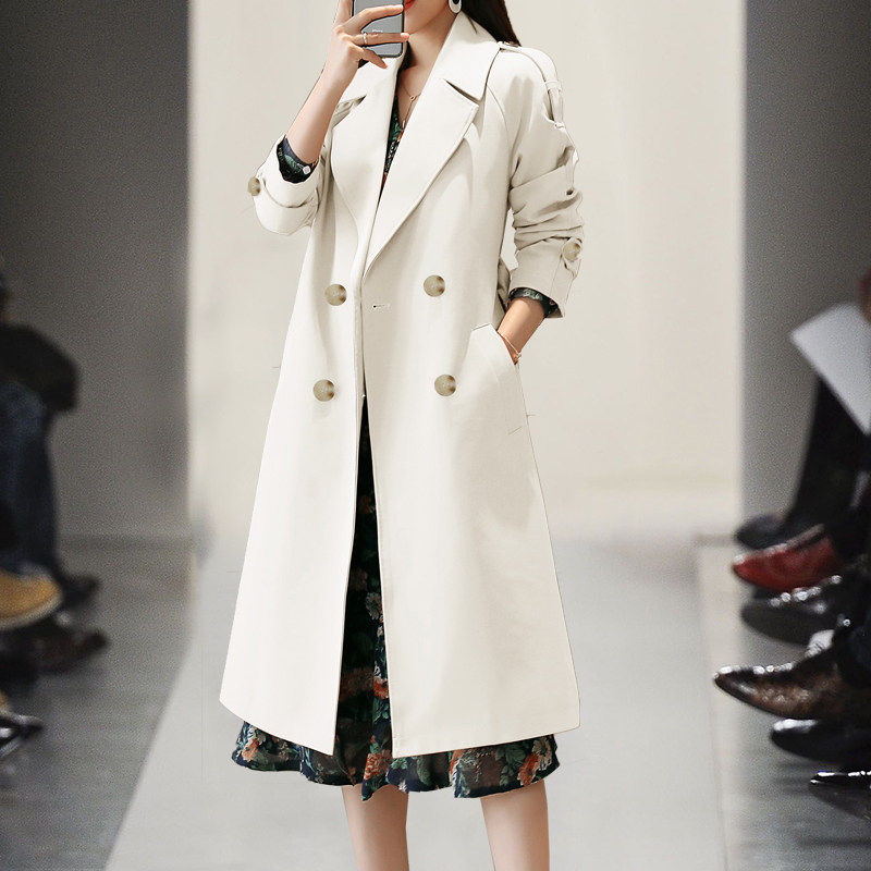 服装图纸做衣服版纸q41大衣女装风衣女中长款宽松 实物裁剪图纸样