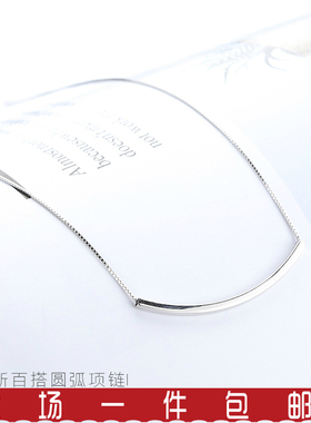 S925纯银项链女日韩国短款欧美