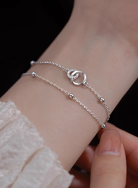 圆环手链女生小众设计高级感闺蜜手环轻奢手饰2024年新款