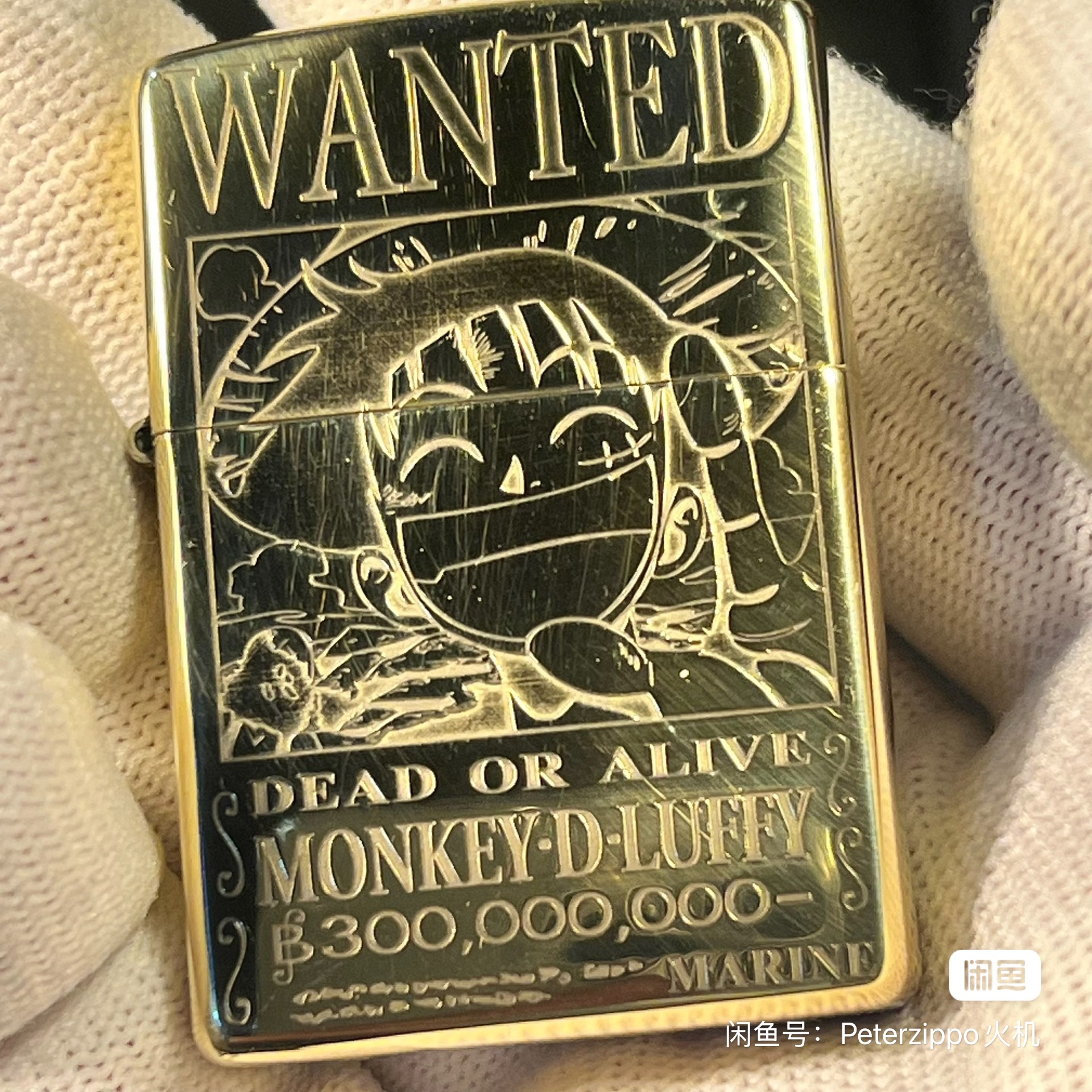 多年老店Peter正品Zippo354B纯铜海贼王路飞动漫煤油防风打火机