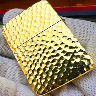 多年老店Peter正品Zippo黄铜盔甲五面深雕陨石坑 沙坑1941军机