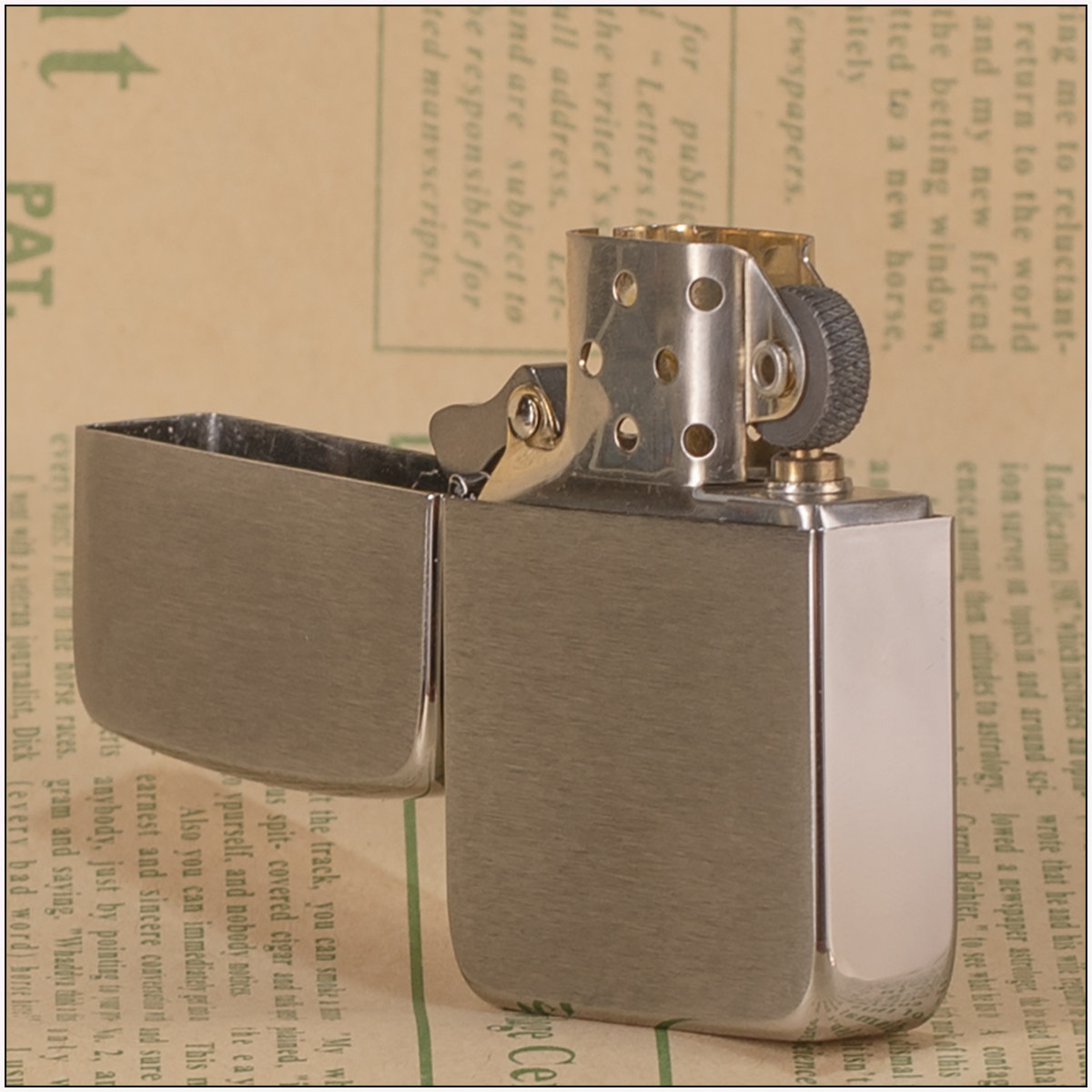 Peter正品Zippo【1941镀铬拉丝军机】全新外壳2021年10月防氧化图片
