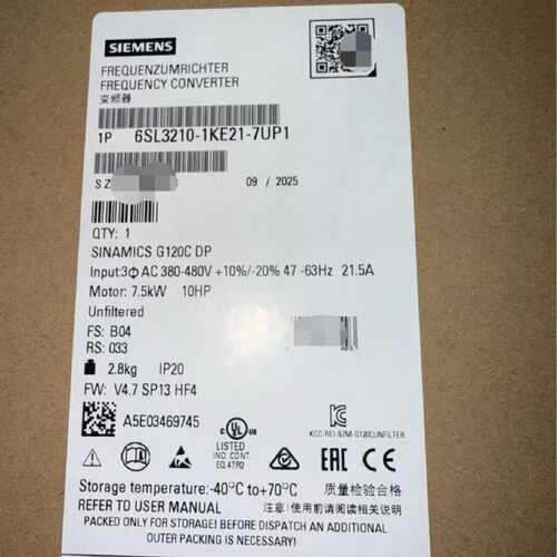 全新6SL3210-1KE21-7UP1原装正议价