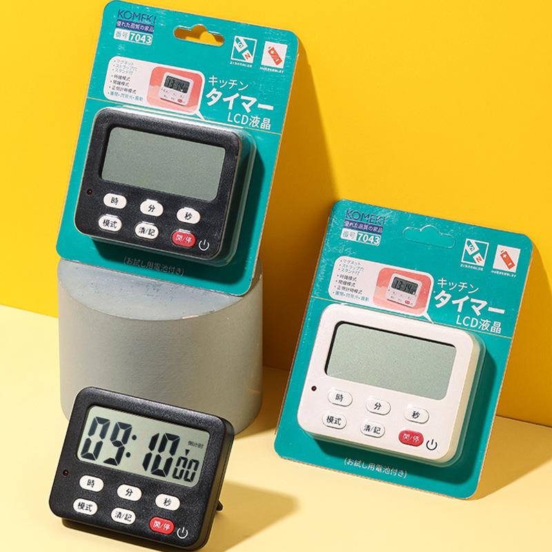 日式厨房计时器烘焙磁铁定时器钟秒提醒器学生可爱电子闹钟倒时器