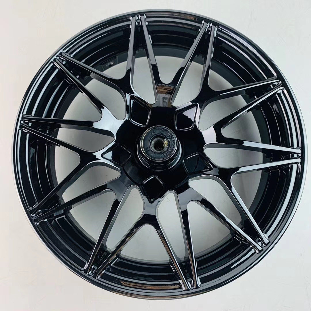 电摩改装12寸前轮电镀轮毂摩托车电动车M3M5鬼火X三代战速钢圈