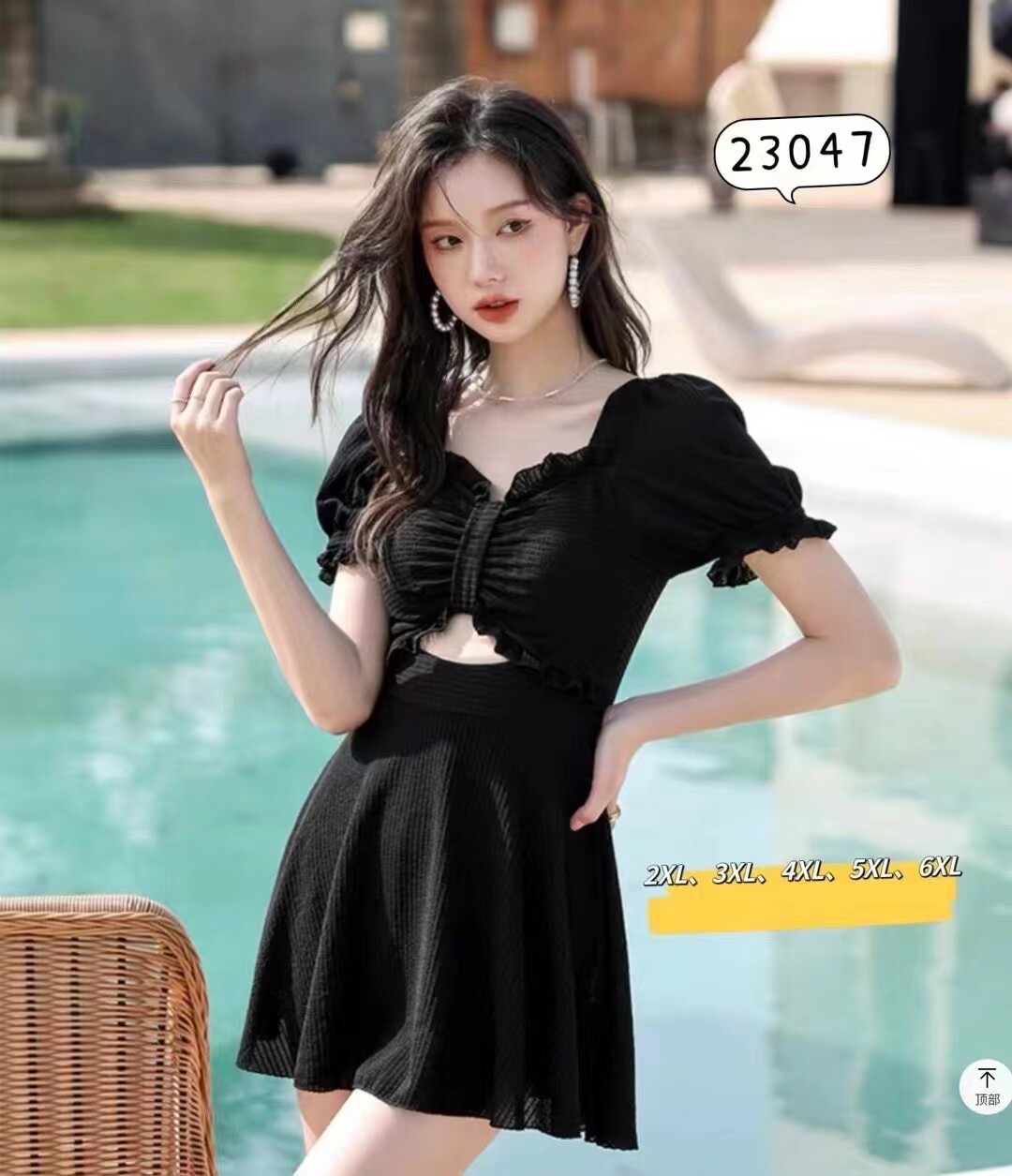 泳衣女款2023新款胖女孩大码连体泳衣