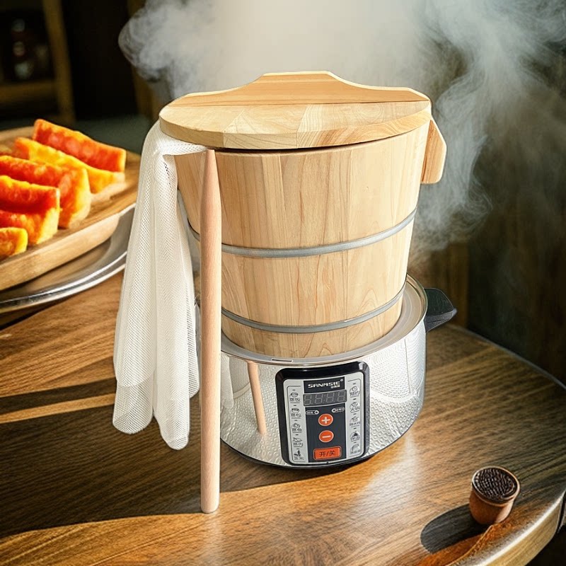 电蒸锅商用不锈钢蒸锅甑子木桶饭蒸饭桶电蒸笼紫米饭团寿司电锅