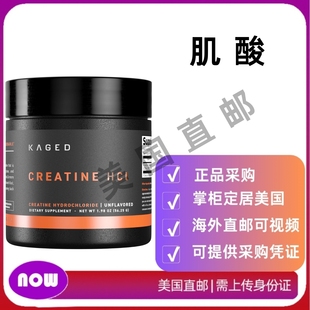 美国直邮 Kaged Creatine HCl 粉增肌和修复补充剂高度可溶性粉末