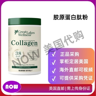 Great 适用于皮肤 Lakes 胶原蛋白肽粉 头发 Wellness 美国直邮