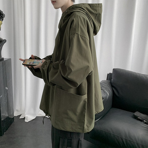 新款韩版潮流夹克连帽男生休闲外套学院风衣服港风上衣服853-p35