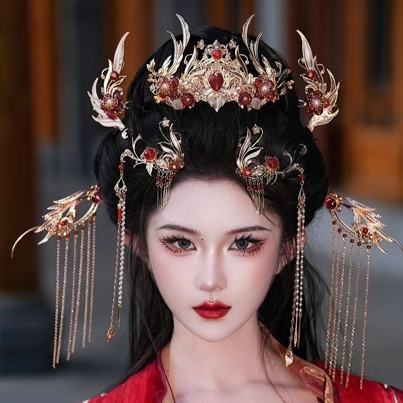 古风仙侠圣母发簪发冠汉服套装