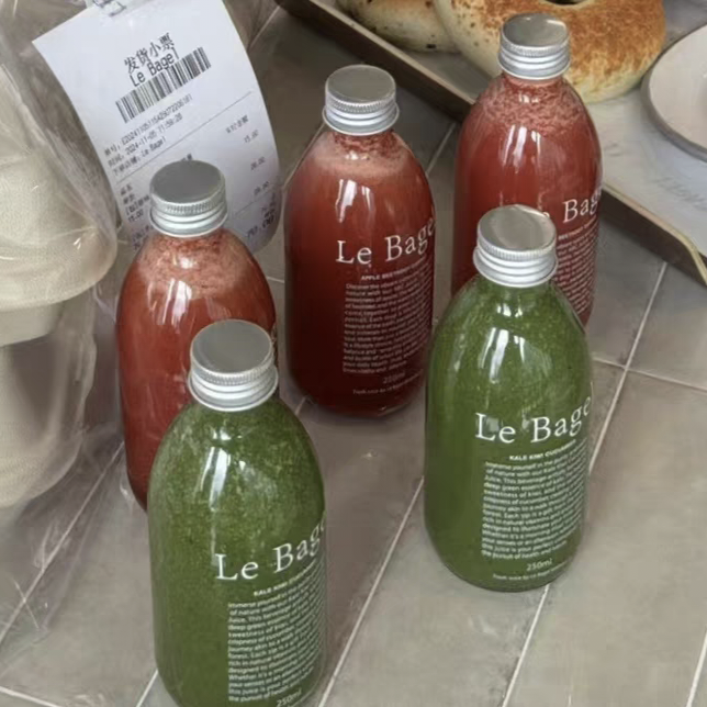 直销无铅玻璃矿泉水果汁咖啡瓶