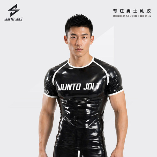 JUNTO JOLT男士乳胶插肩袖T恤latex英国RR胶片JJ胶高端定制