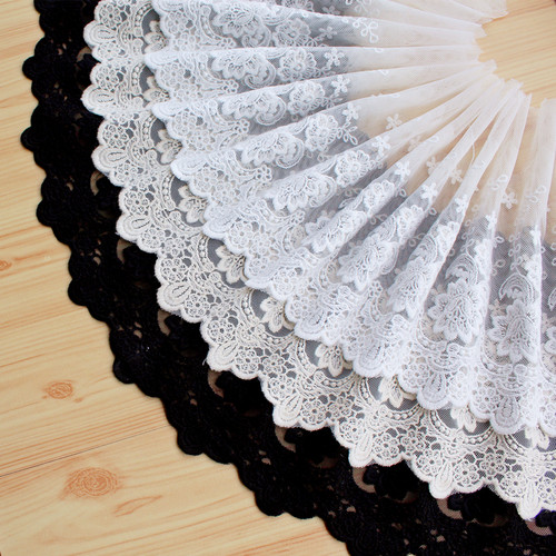 海缘DIY花边、网纱棉线刺绣花边