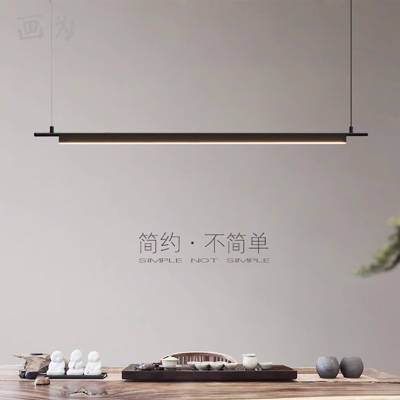 意式极简餐厅餐桌长条设计师吊灯北欧创意复古书房书桌办公一字灯