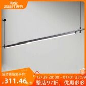 黑色复古书房意式 极简餐厅餐桌吊灯北欧岛吧台高端长条一字办公灯