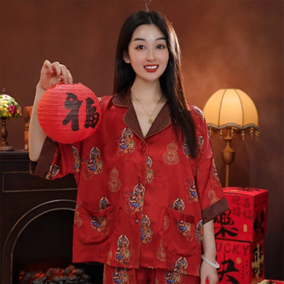 七七【葫芦福禄】SMS2026新春限定贺岁款凤凰图案家居服