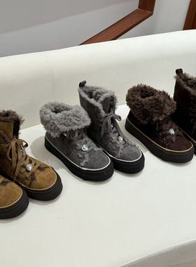 H55女鞋科特风暴2025冬季新款两穿系带冬季加棉超好穿休闲板鞋