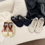 H55女鞋春日旧时光2026春季新款贝果头平底休闲慢跑德训阿甘鞋